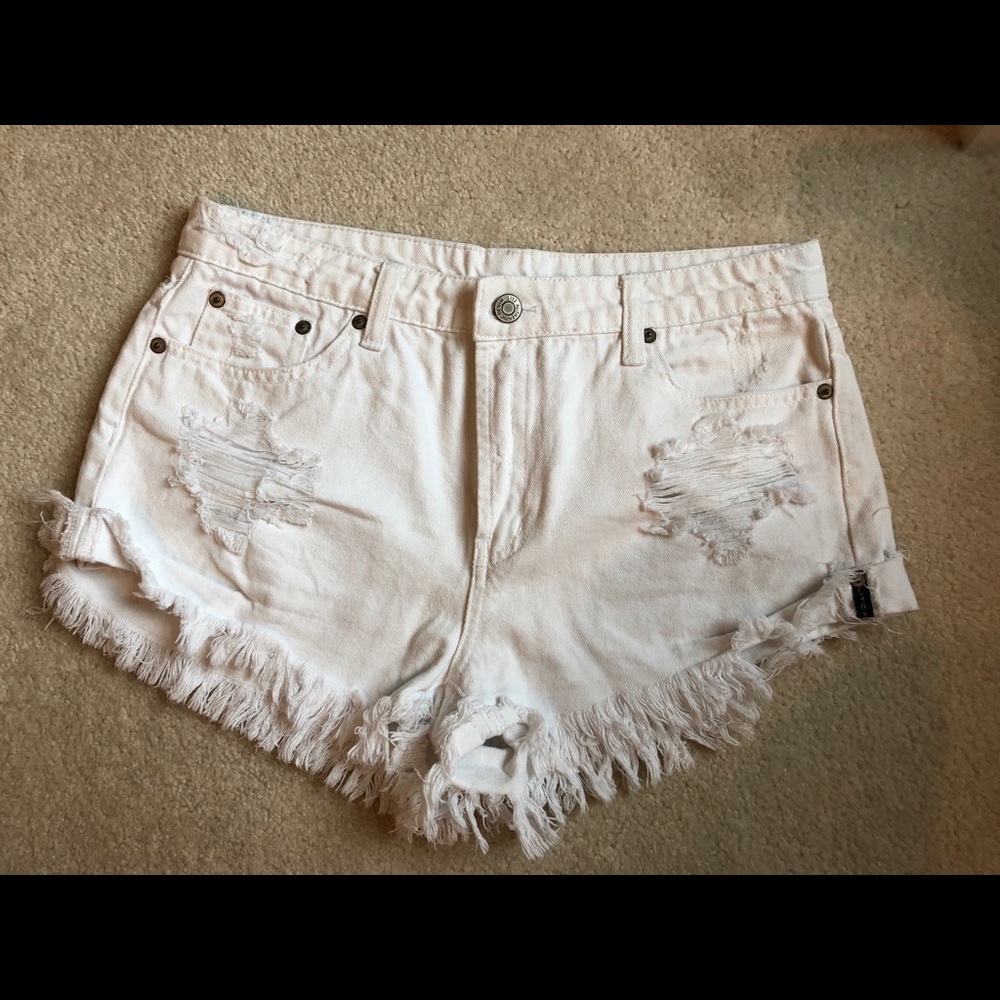 Litz White Denim shorts